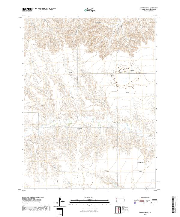 US Topo 7.5-minute map for White Canyon KS Online now