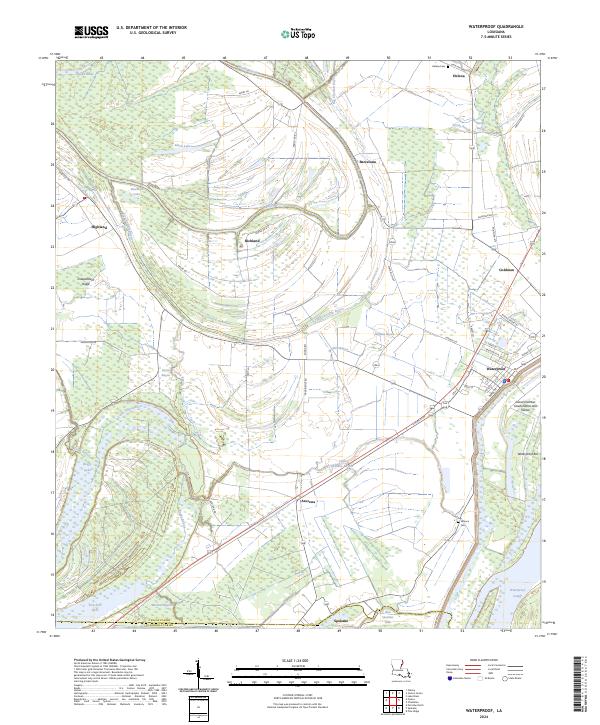 US Topo 7.5-minute map for Waterproof LA Supply