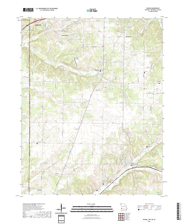 USGS US Topo 7.5-minute map for Racine MOOKKS 2021 on Sale