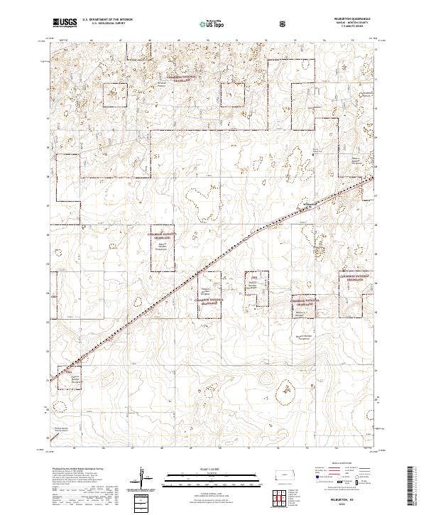 US Topo 7.5-minute map for Wilburton KS Discount