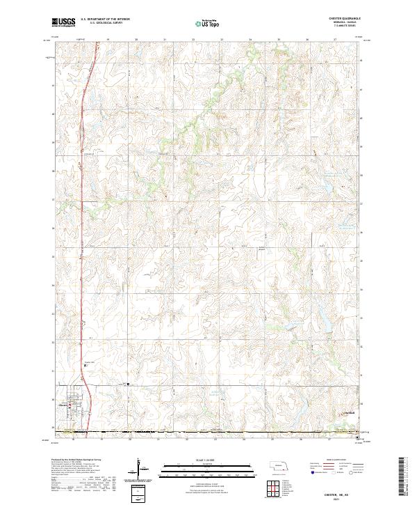 USGS US Topo 7.5-minute map for Chester NEKS 2021 Hot on Sale