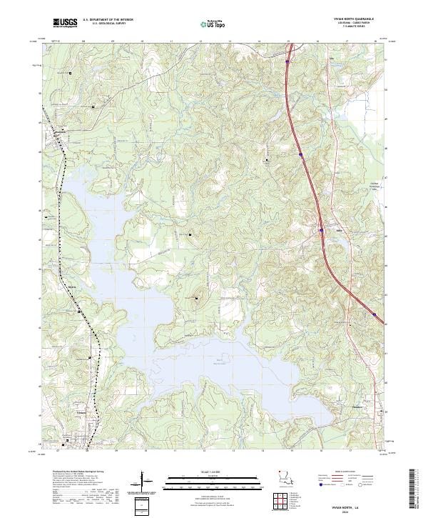 US Topo 7.5-minute map for Vivian North LA Supply