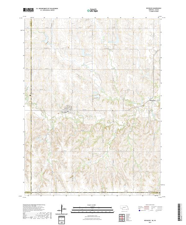 USGS US Topo 7.5-minute map for Reynolds NEKS 2021 For Discount