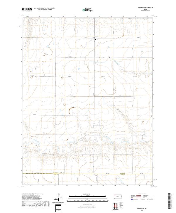 US Topo 7.5-minute map for Winona NE KS Online