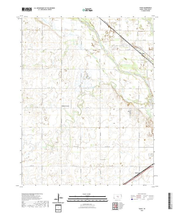 US Topo 7.5-minute map for Yaggy KS Cheap