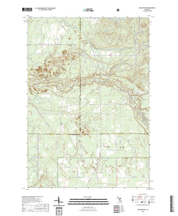 US Topo 7.5-minute map for Wellston NE MI Online