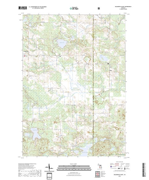 US Topo 7.5-minute map for Walkerville East MI For Cheap