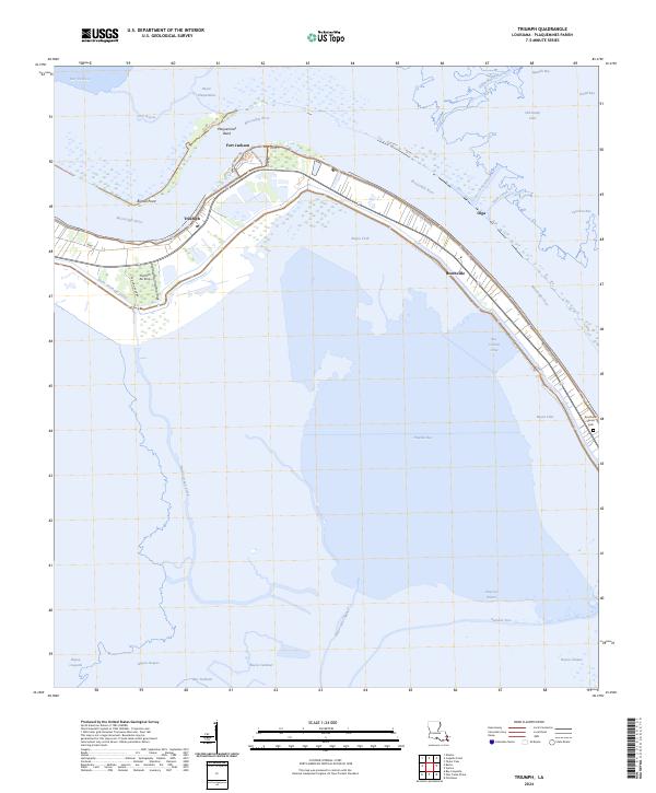 US Topo 7.5-minute map for Triumph LA For Cheap