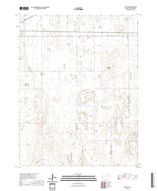 US Topo 7.5-minute map for Tractor KS Discount