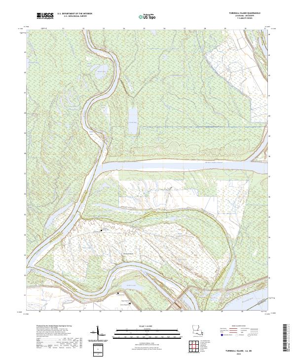 US Topo 7.5-minute map for Turnbull Island LAMS Online Sale