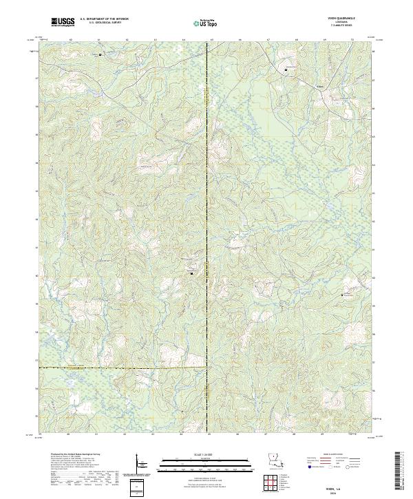 US Topo 7.5-minute map for Vixen LA Hot on Sale