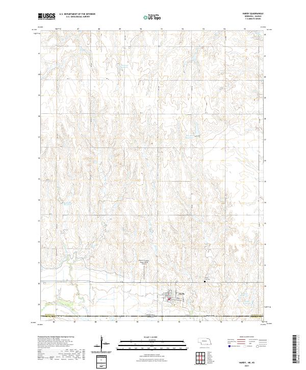 USGS US Topo 7.5-minute map for Hardy NEKS 2021 Online Sale