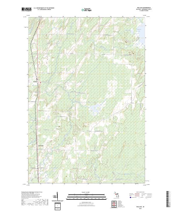 US Topo 7.5-minute map for Wallace MI For Discount