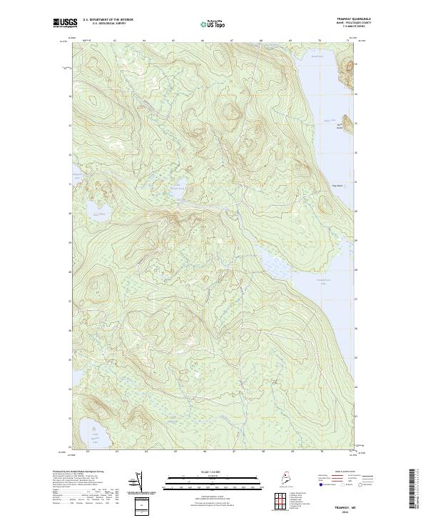 US Topo 7.5-minute map for Tramway ME on Sale