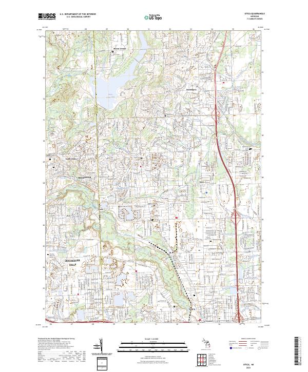 US Topo 7.5-minute map for Utica MI For Discount