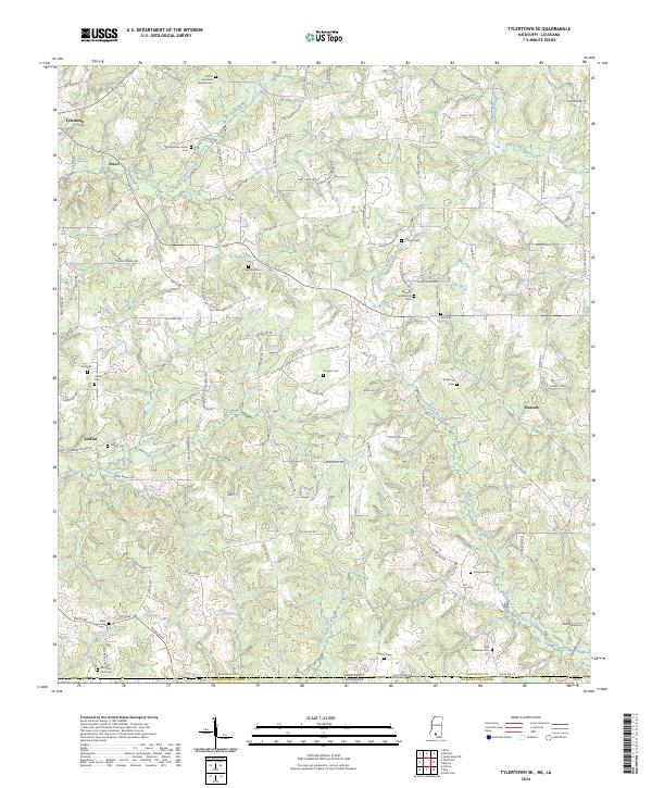 US Topo 7.5-minute map for Tylertown SE MSLA Online