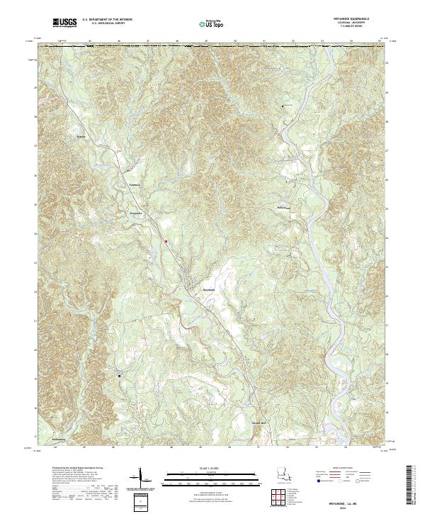 US Topo 7.5-minute map for Weyanoke LAMS Fashion