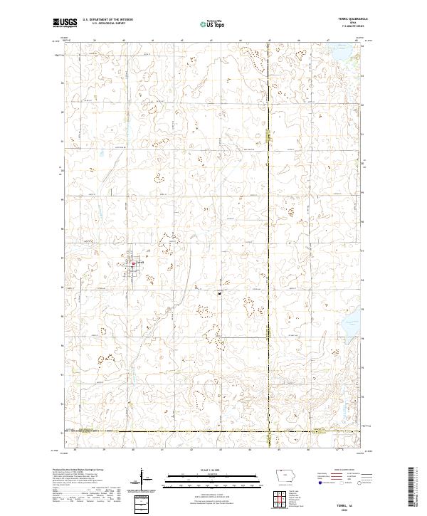 US Topo 7.5-minute map for Terril IA For Sale