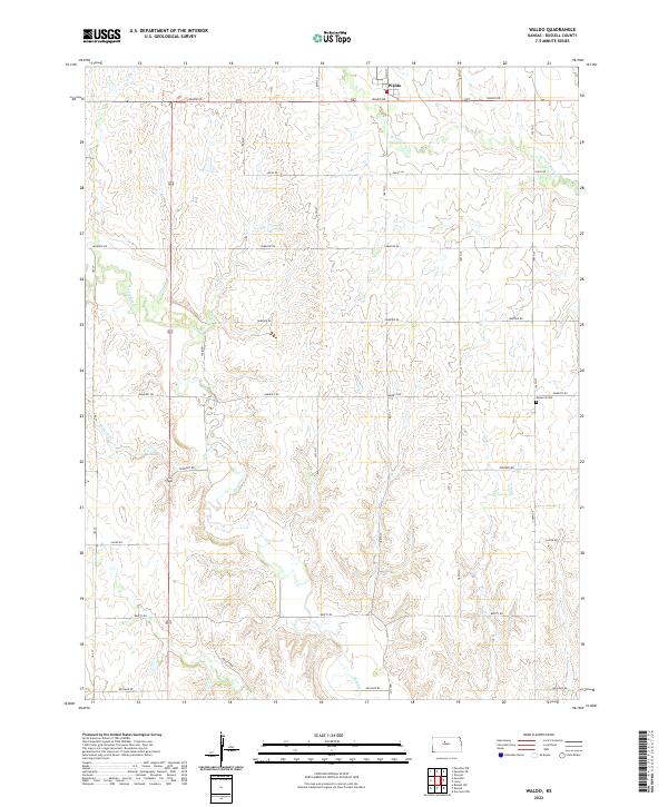 US Topo 7.5-minute map for Waldo KS Online now