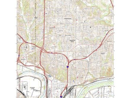 USGS US Topo 7.5-minute map for North Kansas City MOKS 2021 Online Sale