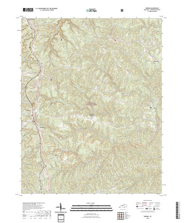 US Topo 7.5-minute map for Wiborg KY Cheap