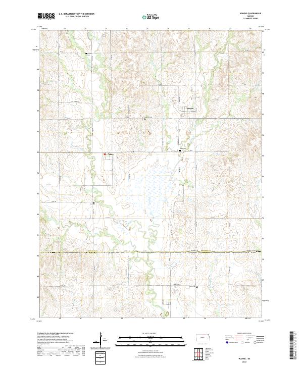 US Topo 7.5-minute map for Wayne KS Discount