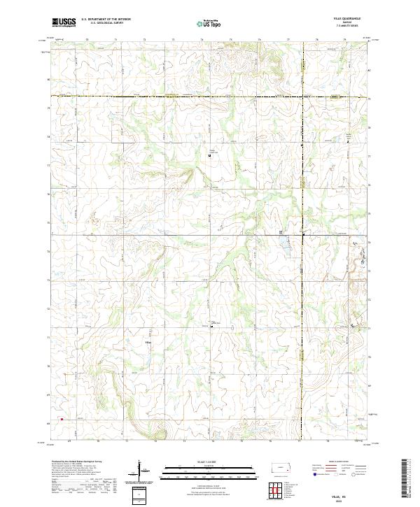 US Topo 7.5-minute map for Vilas KS For Discount