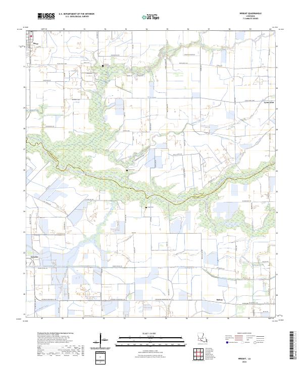 US Topo 7.5-minute map for Wright LA For Discount