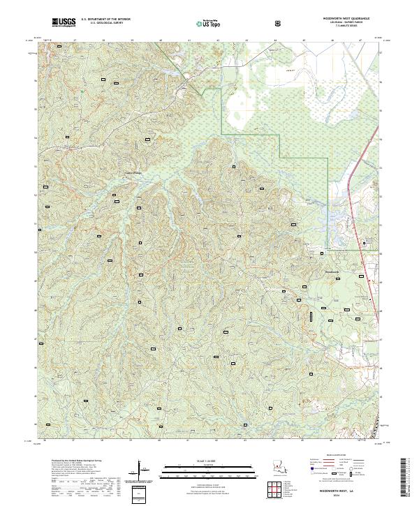 US Topo 7.5-minute map for Woodworth West LA For Cheap