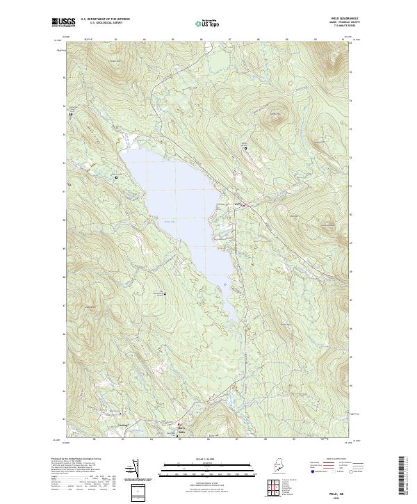 US Topo 7.5-minute map for Weld ME on Sale