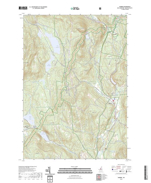 US Topo 7.5-minute map for Warren NH For Cheap