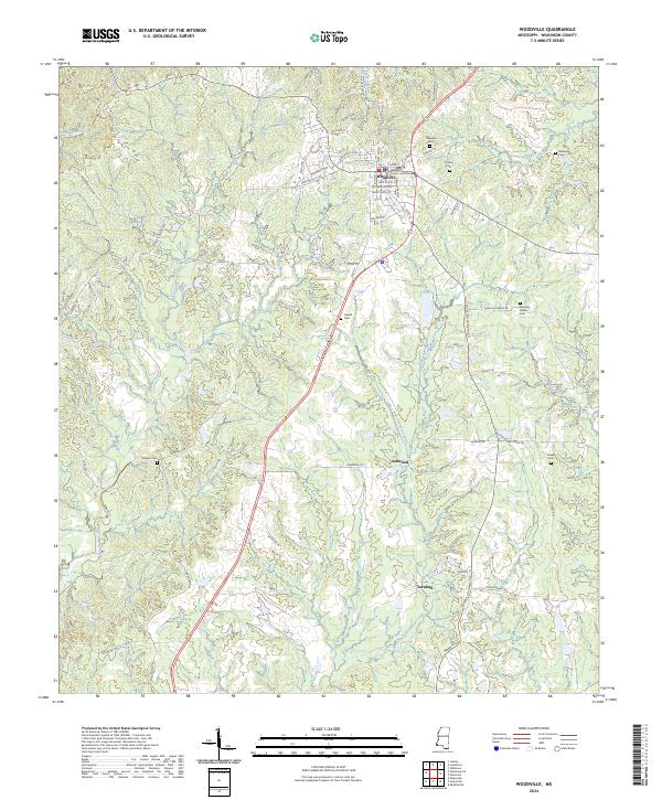 US Topo 7.5-minute map for Woodville MS Discount