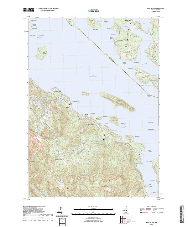 US Topo 7.5-minute map for West Alton NH For Discount