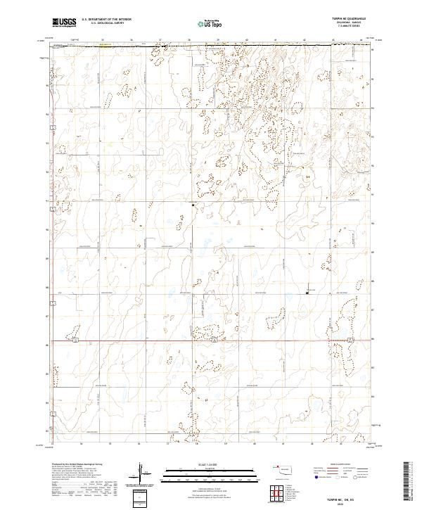 US Topo 7.5-minute map for Turpin NE OKKS For Sale