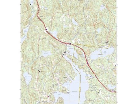 US Topo 7.5-minute map for Sunapee Lake North NH Discount