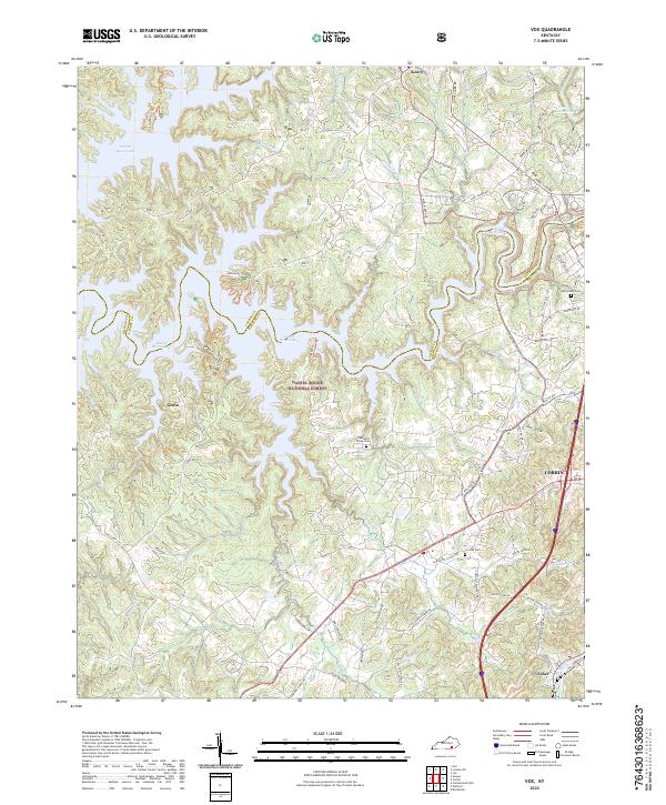 US Topo 7.5-minute map for Vox KY Online Hot Sale