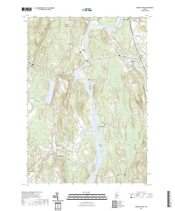 US Topo 7.5-minute map for Turner Center ME For Cheap