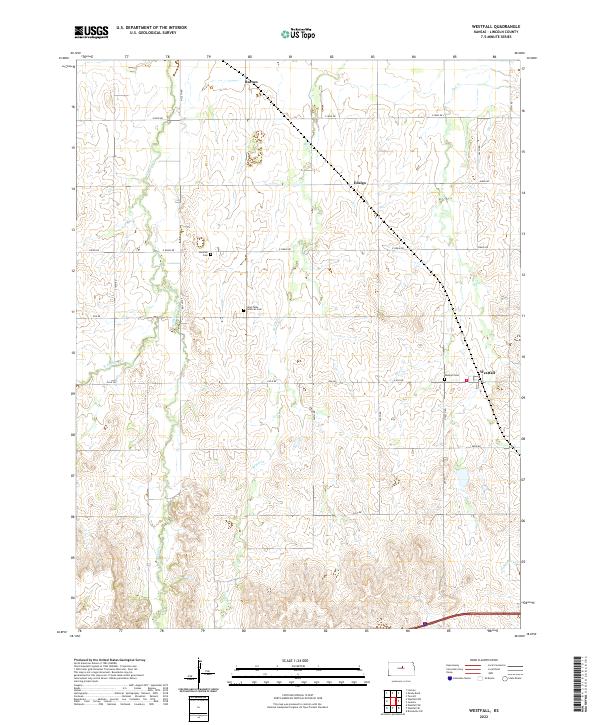 US Topo 7.5-minute map for Westfall KS Online Sale