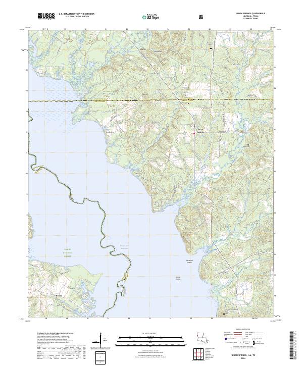 US Topo 7.5-minute map for Union Springs LATX Fashion