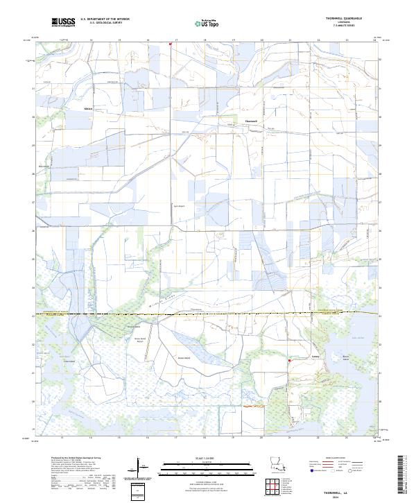 US Topo 7.5-minute map for Thornwell LA Hot on Sale