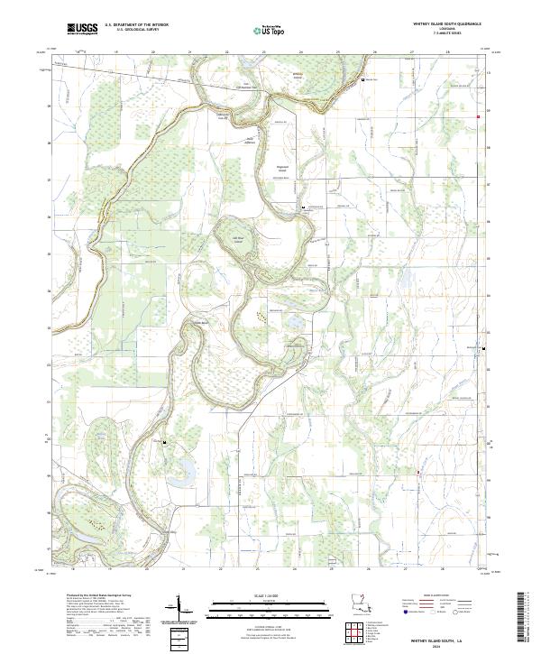 US Topo 7.5-minute map for Whitney Island South LA Supply