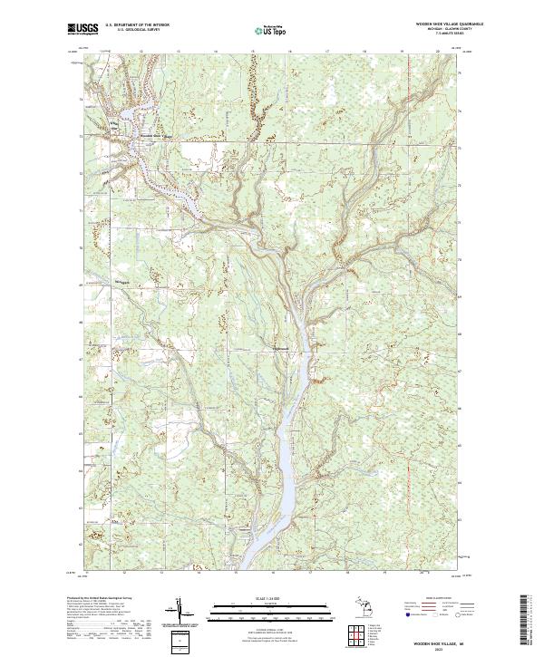 US Topo 7.5-minute map for Wooden Shoe Village MI Online Sale