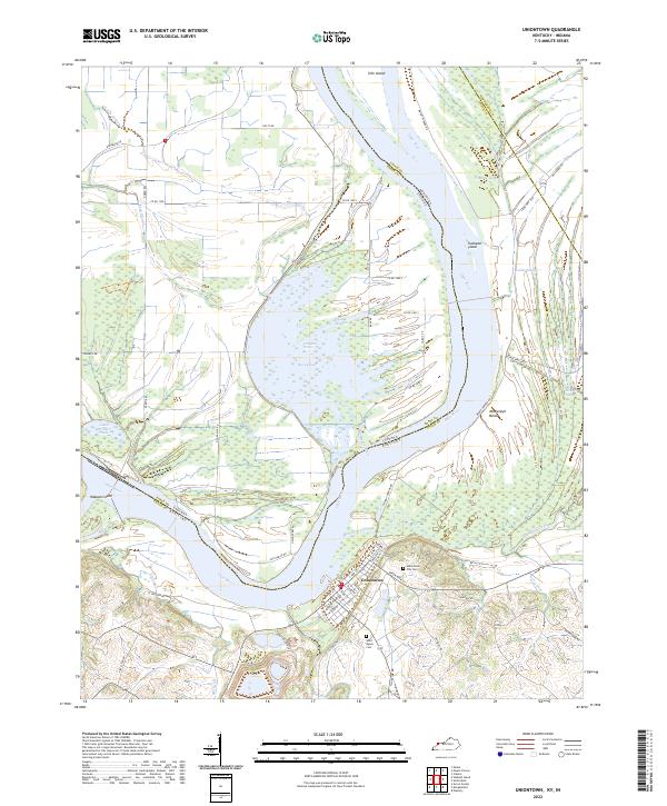 US Topo 7.5-minute map for Uniontown KYIN For Cheap