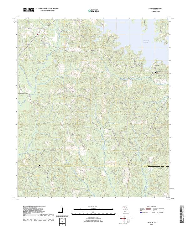 US Topo 7.5-minute map for Weston LA Hot on Sale