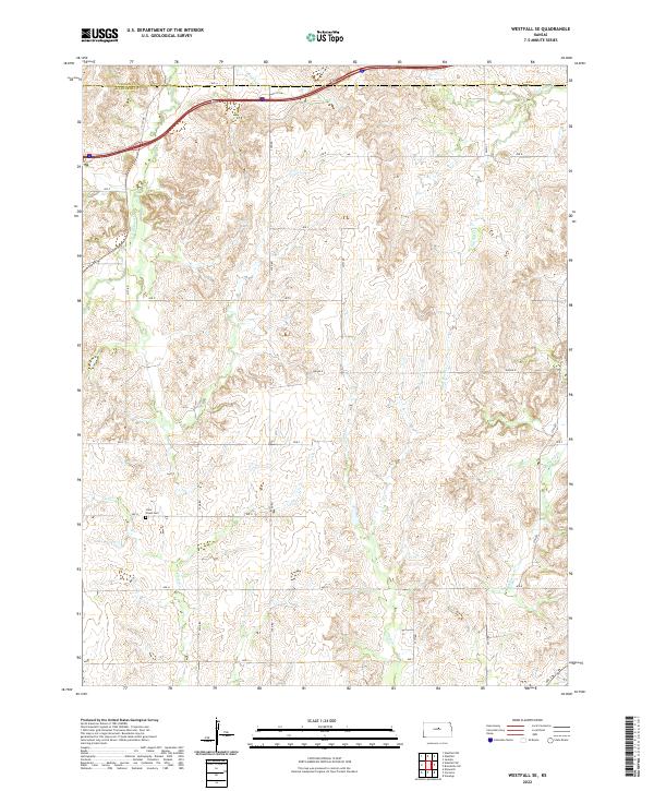 US Topo 7.5-minute map for Westfall SE KS Online