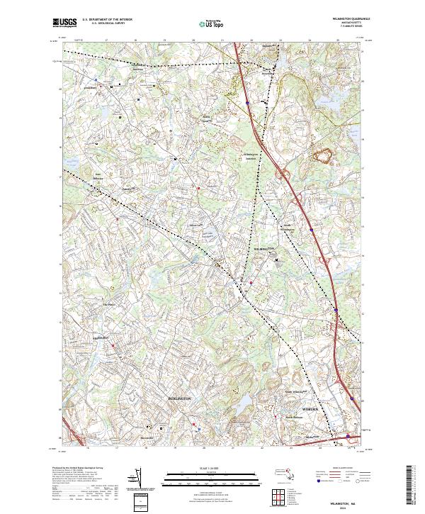 US Topo 7.5-minute map for Wilmington MA Online Hot Sale