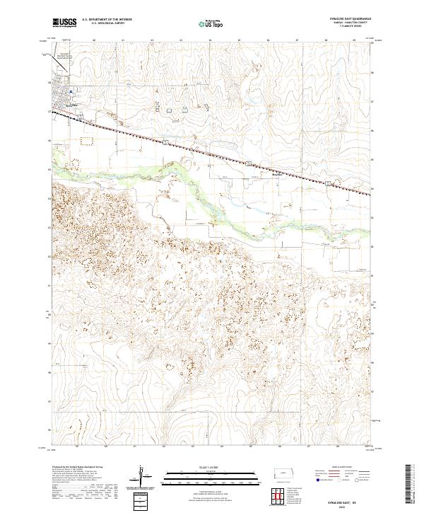 US Topo 7.5-minute map for Syracuse East KS Discount