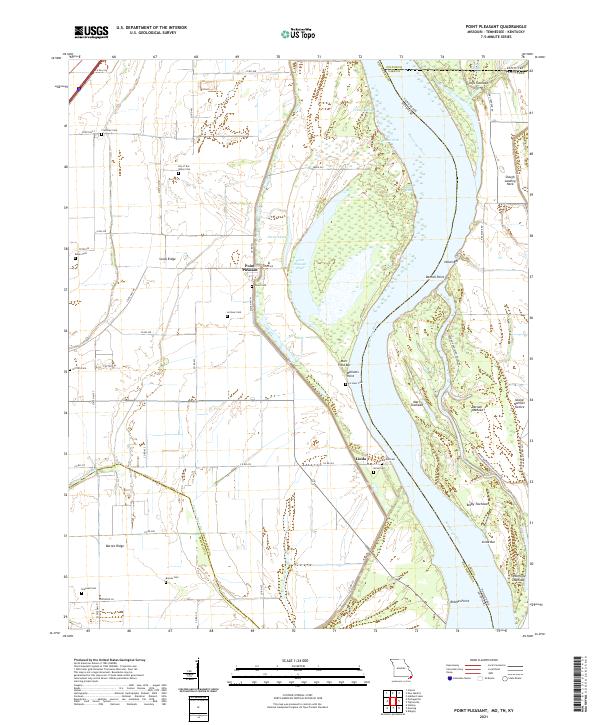 USGS US Topo 7.5-minute map for Point Pleasant MOTNKY 2021 Supply