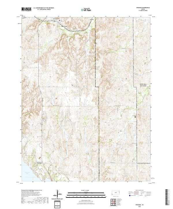 US Topo 7.5-minute map for Venango KS For Sale