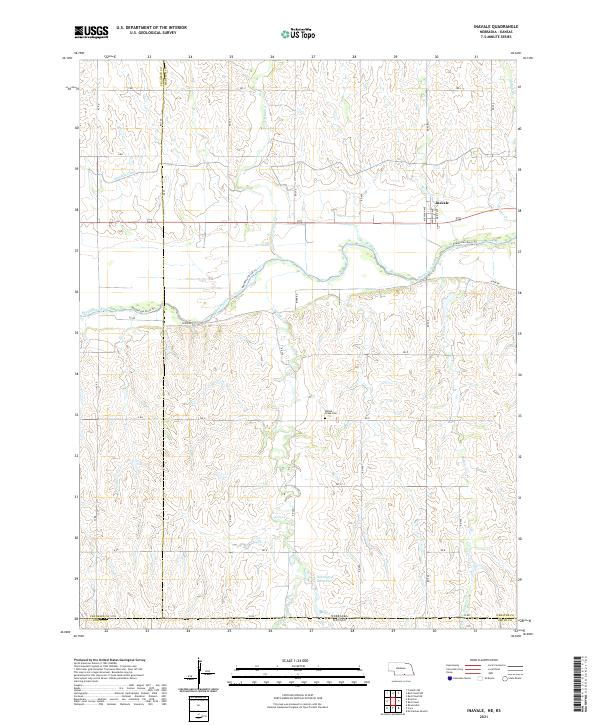 USGS US Topo 7.5-minute map for Inavale NEKS 2021 Hot on Sale